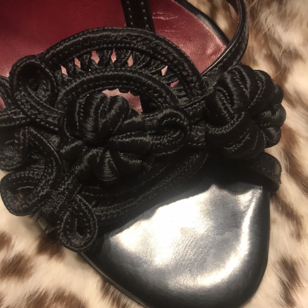 Prada Leather Brocade Woven Heel’s - Picture 2 of 16